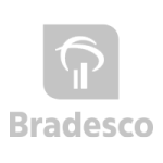 Logo Bradesco, cliente atendido pela Custom Games