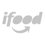Logo iFood, cliente atendido pela Custom Games