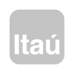 Logo Itaú, cliente atendido pela Custom Games