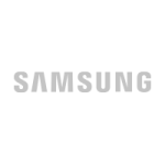 Logo Samsung, cliente atendido pela Custom Games